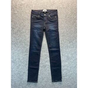 Paige‎ Skyline Skinny Jeans Womens 26 Stretch Denim Dark Blue Wash Low Rise